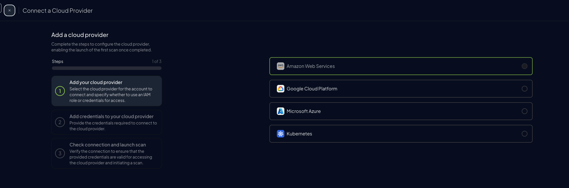 Select AWS Provider