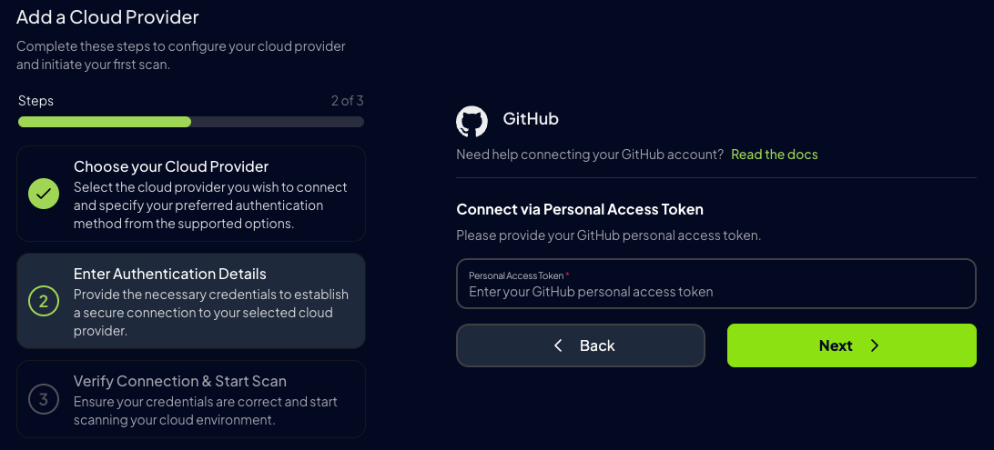 Configure Personal Access Token