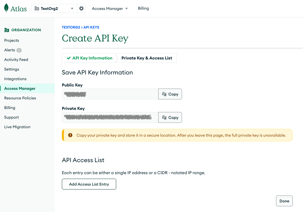 Save Credentials